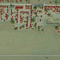 Second close-up of the map of Talmage, California print showing more streets and buildings