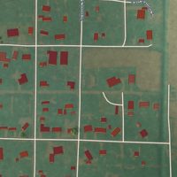 Second close-up of the map of Taloga, Oklahoma print showing more streets and buildings