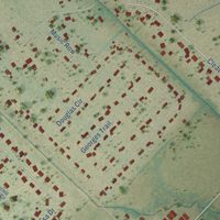Second close-up of the map of Talty, Texas print showing more streets and buildings