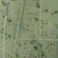 Second close-up of the map of Tamaroa, Illinois print showing more streets and buildings