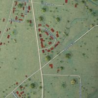 Second close-up of the map of Tamms, Illinois print showing more streets and buildings