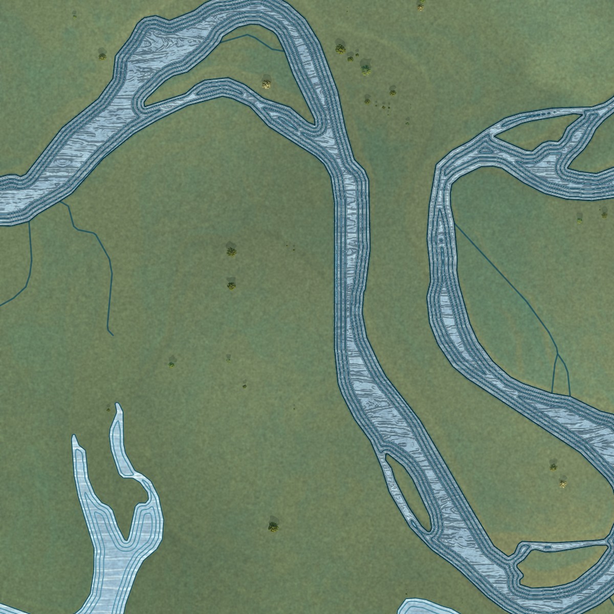 Second close-up of the map of Tanacross, Alaska print showing more streets and buildings