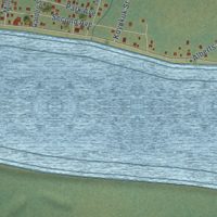 Second close-up of the map of Tanana, Alaska print showing more streets and buildings