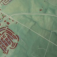 Second close-up of the map of Taneytown, Maryland print showing more streets and buildings