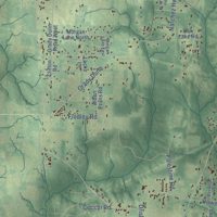 Second close-up of the map of Tanner Williams, Alabama print showing more streets and buildings