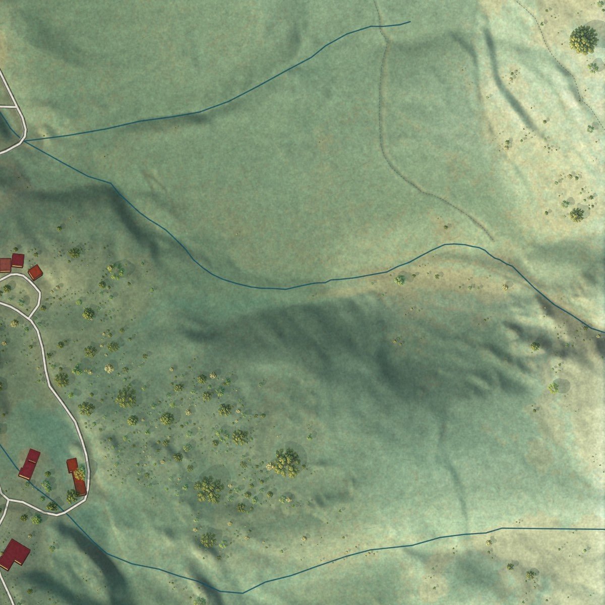 Second close-up of the map of Taos Ski Valley, New Mexico print showing more streets and buildings