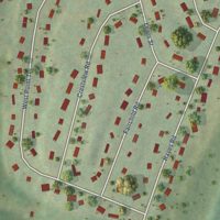 Second close-up of the map of Tariffville, Connecticut print showing more streets and buildings