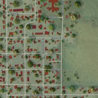 Second close-up of the map of Tarkio, Missouri print showing more streets and buildings