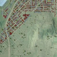 Second close-up of the map of Tarrant, Alabama print showing more streets and buildings