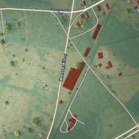 Second close-up of the map of Tasley, Virginia print showing more streets and buildings