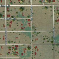 Second close-up of the map of Tatum, New Mexico print showing more streets and buildings