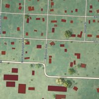 Second close-up of the map of Taylor, Arkansas print showing more streets and buildings
