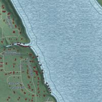 Second close-up of the map of Taylor Ferry, Oklahoma print showing more streets and buildings