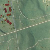 Second close-up of the map of Taylortown, North Carolina print showing more streets and buildings
