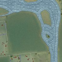 Second close-up of the map of Tazlina, Alaska print showing more streets and buildings