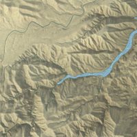 Second close-up of the map of Tecopa, California print showing more streets and buildings