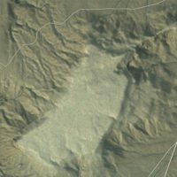 Second close-up of the map of Teec Nos Pos, Arizona print showing more streets and buildings