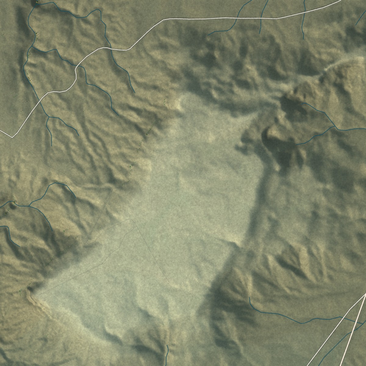 Second close-up of the map of Teec Nos Pos, Arizona print showing more streets and buildings