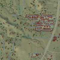 Second close-up of the map of Templeton, California print showing more streets and buildings
