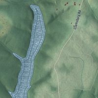 Second close-up of the map of Ten Mile Creek, Maryland print showing more streets and buildings