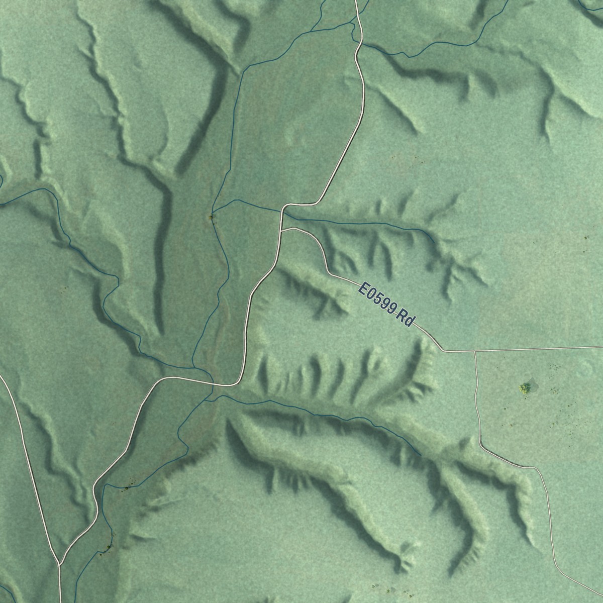 Second close-up of the map of Teresita, Oklahoma print showing more streets and buildings