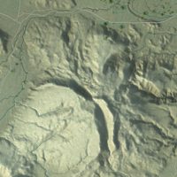 Second close-up of the map of Terlingua, Texas print showing more streets and buildings