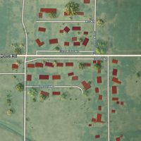 Second close-up of the map of Tescott, Kansas print showing more streets and buildings