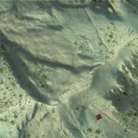 Second close-up of the map of Teton Village, Wyoming print showing more streets and buildings