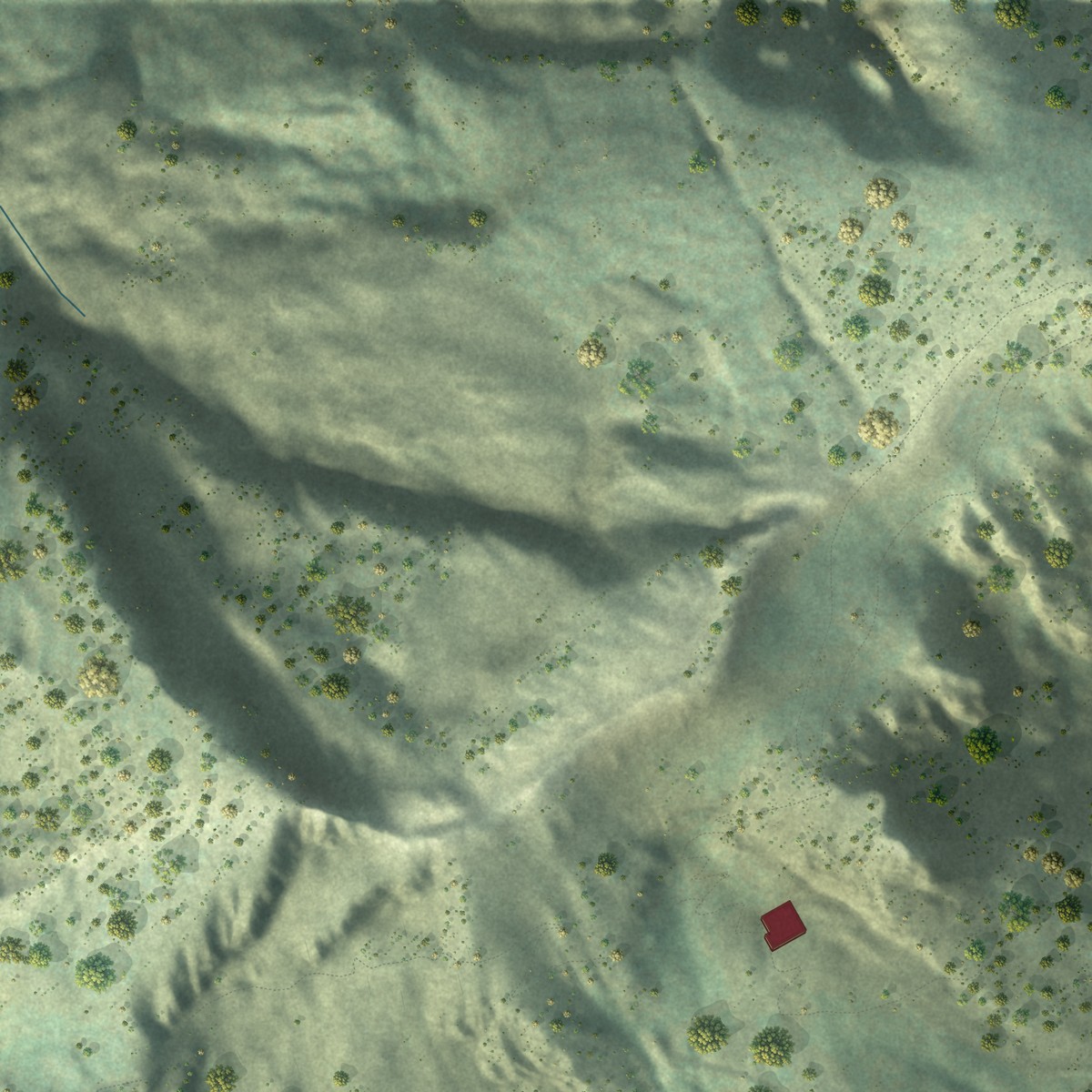 Second close-up of the map of Teton Village, Wyoming print showing more streets and buildings