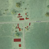 Second close-up of the map of Thayer, Nebraska print showing more streets and buildings