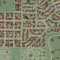 Second close-up of the map of The Avenues, Utah print showing more streets and buildings