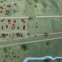 Second close-up of the map of Thedford, Nebraska print showing more streets and buildings