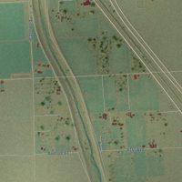 Second close-up of the map of Thermal, California print showing more streets and buildings