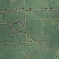 Second close-up of the map of Thetford, Michigan print showing more streets and buildings