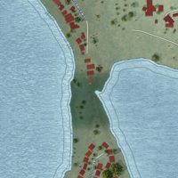 Second close-up of the map of Third Lake, Illinois print showing more streets and buildings