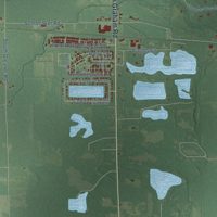 Second close-up of the map of Thomas, Michigan print showing more streets and buildings