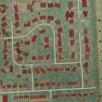 Second close-up of the map of Thompson, North Dakota print showing more streets and buildings