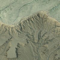 Second close-up of the map of Thoreau, New Mexico print showing more streets and buildings