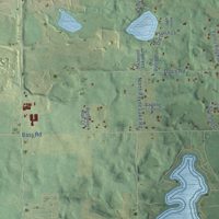Second close-up of the map of Thornapple, Michigan print showing more streets and buildings