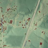Second close-up of the map of Thornburg, Virginia print showing more streets and buildings