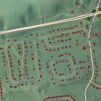 Second close-up of the map of Thorndale, Pennsylvania print showing more streets and buildings