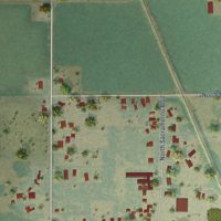 Second close-up of the map of Thornton, California print showing more streets and buildings
