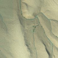 Second close-up of the map of Three Creek, Idaho print showing more streets and buildings