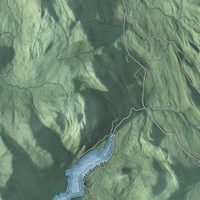 Second close-up of the map of Thurman, New York print showing more streets and buildings