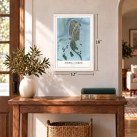 Tierra Verde, Florida map, 12 x 18 inch print in a white frame in an entryway