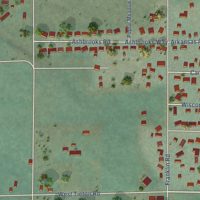 Second close-up of the map of Tieton, Washington print showing more streets and buildings