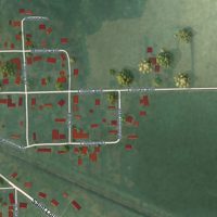 Second close-up of the map of Tilden, Illinois print showing more streets and buildings