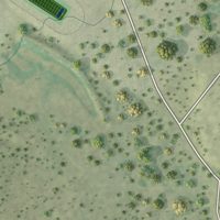 Second close-up of the map of Tilden, Texas print showing more streets and buildings