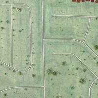 Second close-up of the map of Tildenville, Florida print showing more streets and buildings