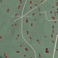 Second close-up of the map of Tilghmanton, Maryland print showing more streets and buildings